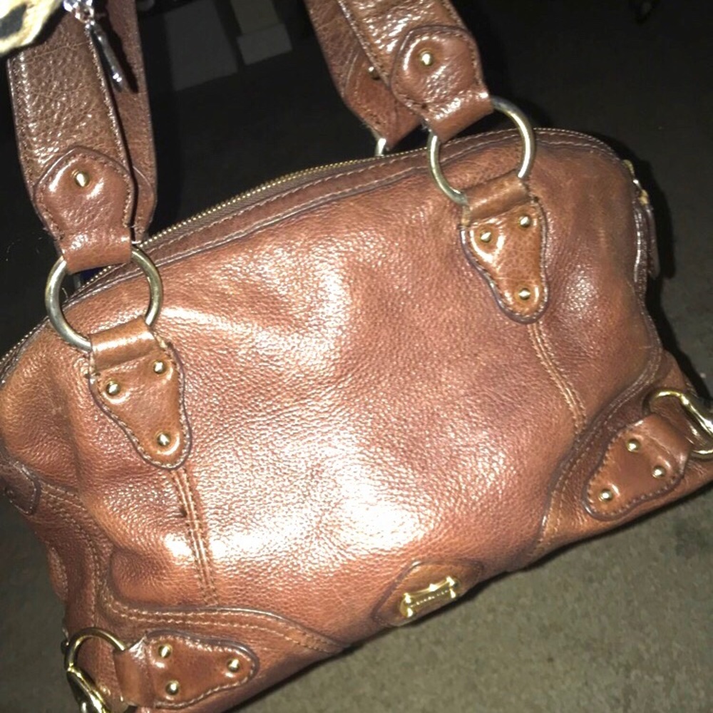 Michael kors brown leather handbag